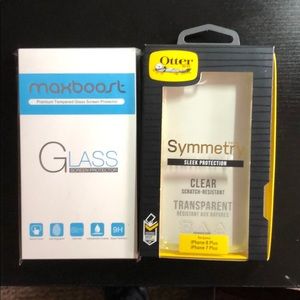 otter box case w/ temper glass screen protector